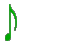 Green Bouncing Musical Note